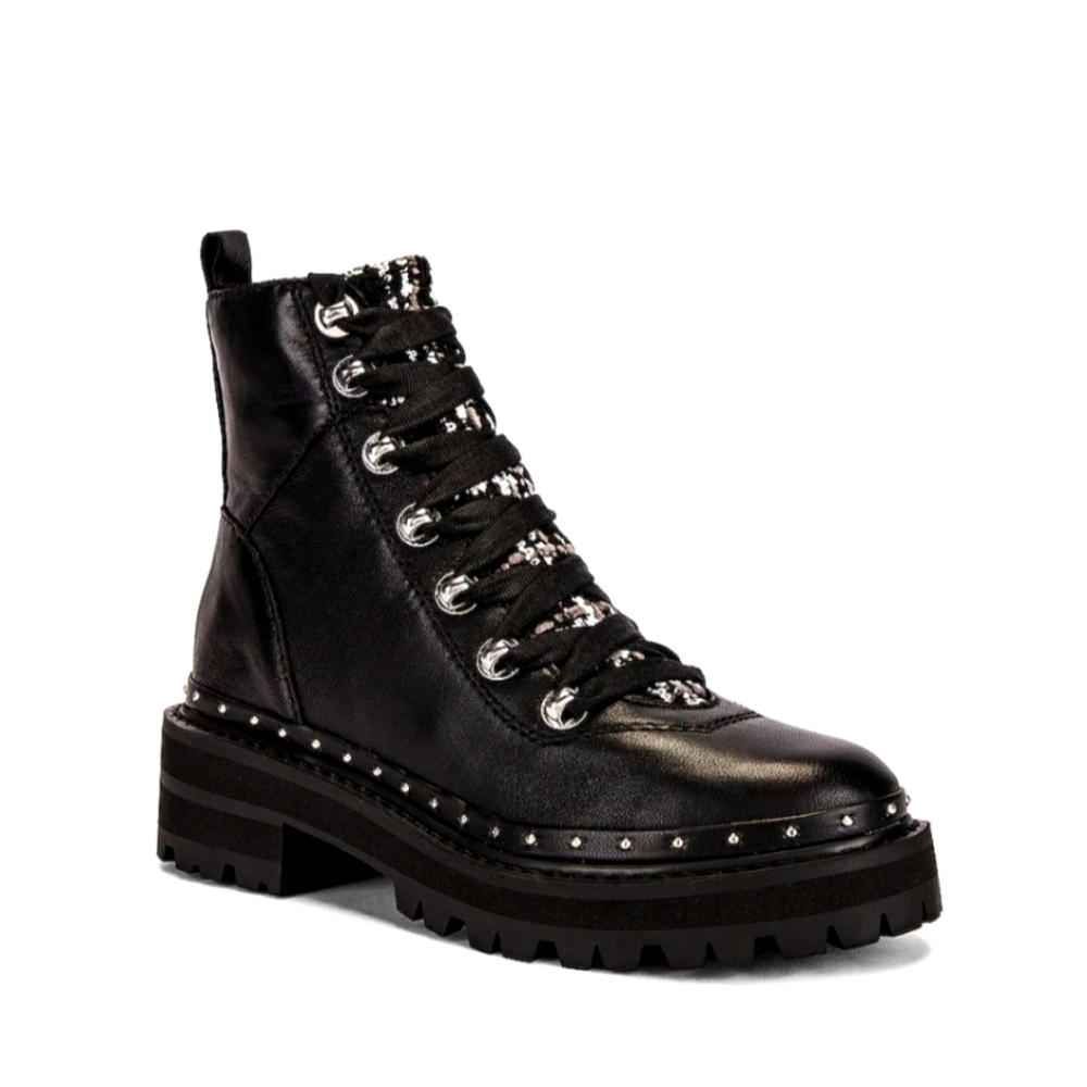 Black Leather Ankle Boots